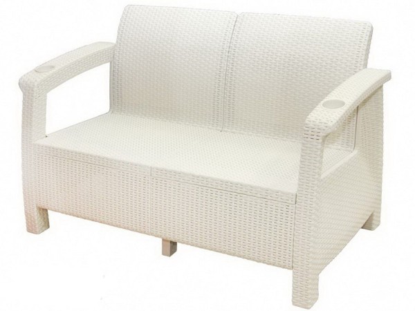 Двухместный диван Yalta Sofa Seаt белый купить в Томске