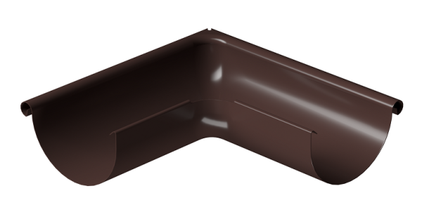Угол внешний 90° D125 Döcke STAL PREMIUM Шоколад, (RAL 8019) купить в Томске