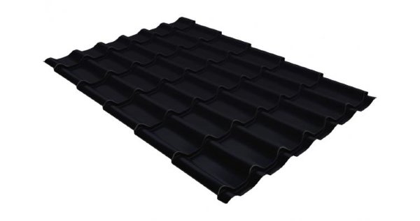 Металлочерепица классик GL 0,5 Velur20 RAL 9005 черный купить в Томске