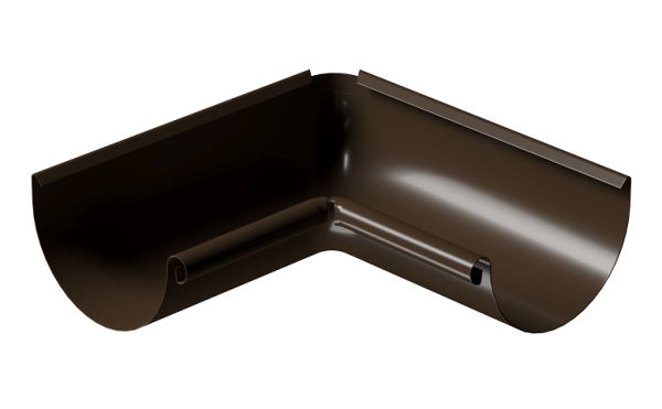 Угол внутренний 90° D125 Döcke STAL PREMIUM Каштан, (RAL 8017) купить в Томске