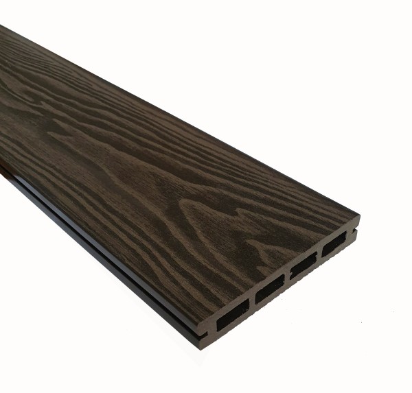 Террасная доска из ДПК Terrapol Смарт 3D Пустотелая с пазом Венге Соренто купить в Томске