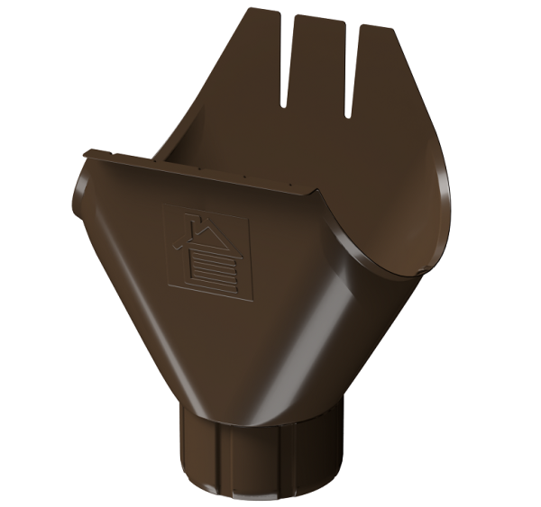 Воронка желоба D125 Döcke STAL PREMIUM Каштан, (RAL 8017) купить в Томске
