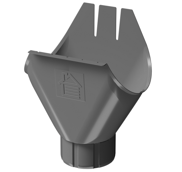 Воронка желоба D125 Döcke STAL PREMIUM Графит, (RAL 7024) купить в Томске