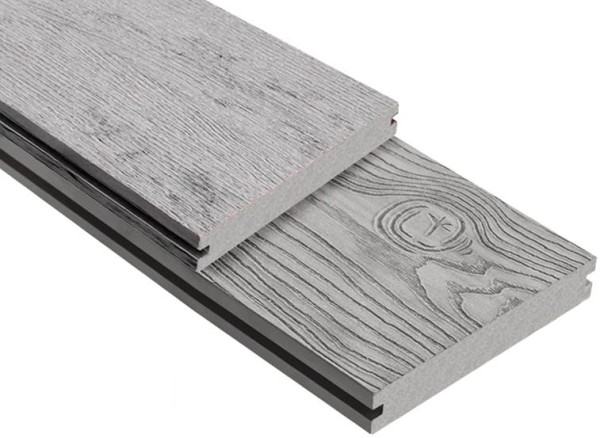 Террасная доска ДПК Outdoor 3D полнотелая STORM/OCEAN GREY серая микс купить в Томске