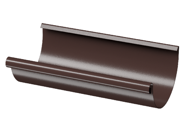 Желоб полукруглый D125 3 м Döcke STAL PREMIUM Шоколад, (RAL 8019) купить в Томске