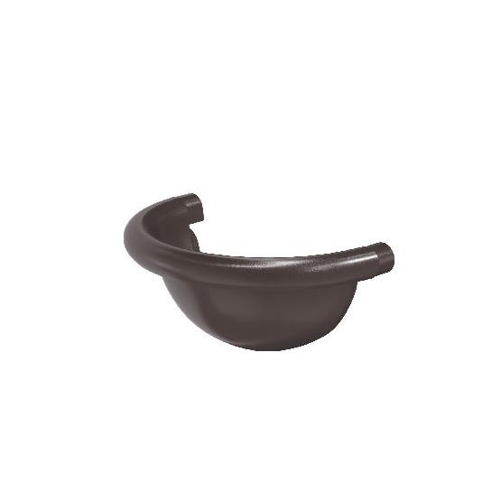 Водосток Aquasistem, система 150/100 - Заглушка желоба полукруглая RR 32 Тёмно-Коричневый купить в Томске