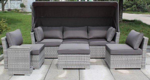 Диван-Трансформер AFINA плетеный из иск. ротанга AFM-320G Grey купить в Томске