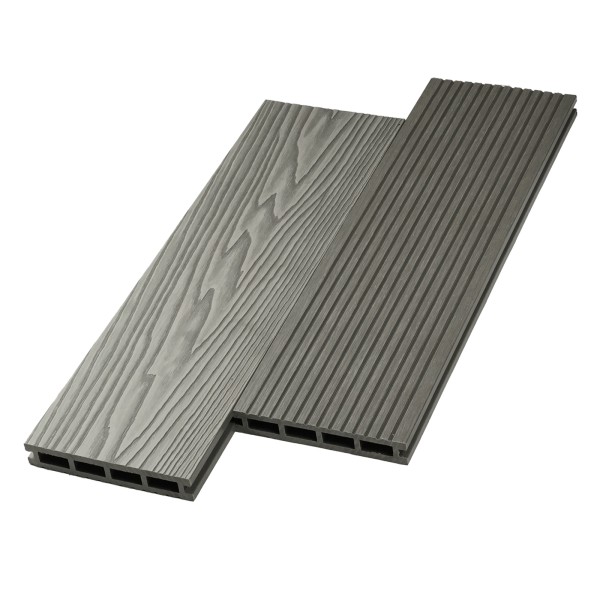 Террасная доска ДПК NanoWood двусторонняя New 3D тиснение + вельвет Серый купить в Томске