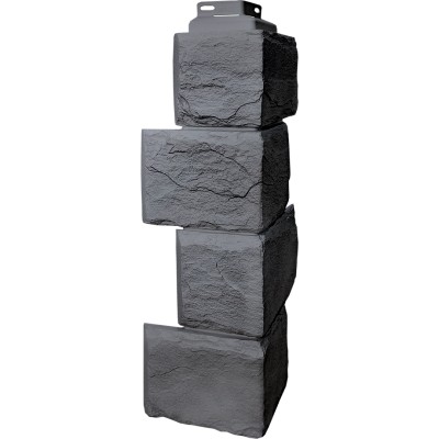 Цокольный сайдинг FineBer – Серия “Камень природный”, Угол наружный Кварцевый