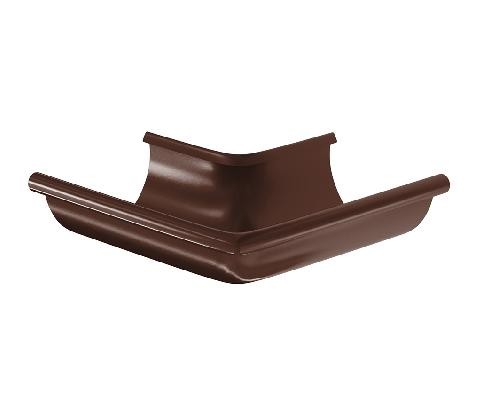 Водосток Aquasistem, система 125x90 - Угол желоба, наружный 90° RAL 8017 Коричневый купить в Томске