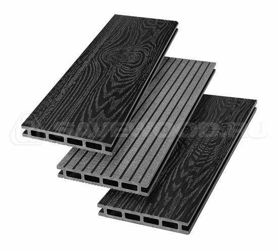 Террасная доска из ДПК SW Carpinus (T) — двухсторонняя черный купить в Томске