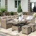 Комплект мебели AFINA плетеной из иск. ротанга AFM-307B Beige купить в Томске