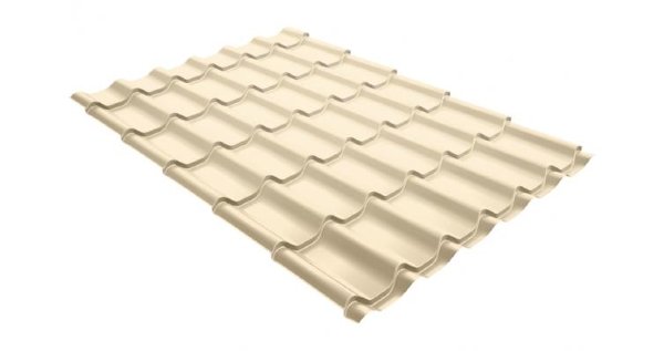 Металлочерепица классик 0,5 Satin RAL 1015 светлая слоновая кость купить в Томске