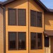 Фиброцементный сайдинг Latonit Красное дерево (RAL 8001/8008) купить в Томске