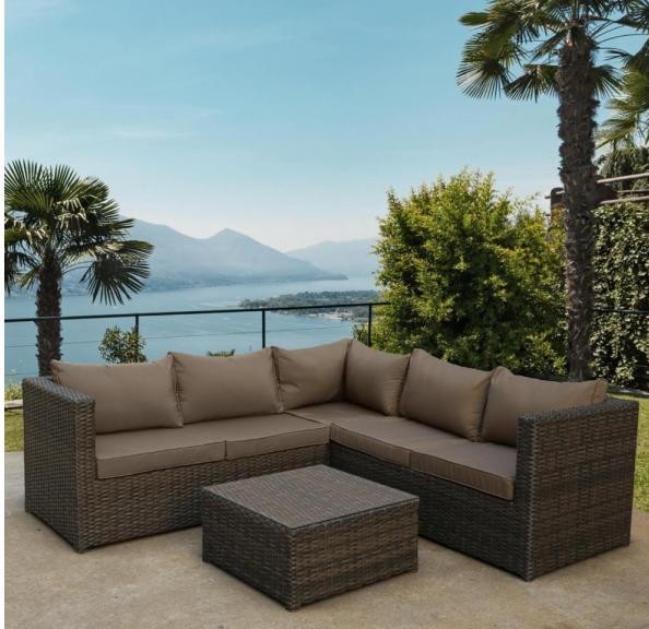 Комплект мебели AFINA плетеной из иск. ротанга YR825A Brown/Beige купить в Томске