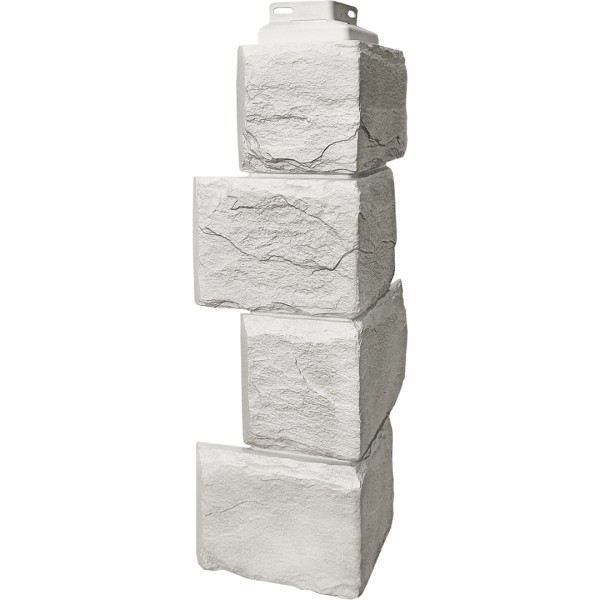 Цокольный сайдинг FineBer – Серия “Камень природный”, Угол наружный Жемчужный купить в Томске