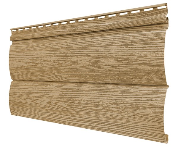 Виниловый сайдинг tecos, серия lux - оцилиндрованный брус двойной, - ангарская сосна купить в Томске