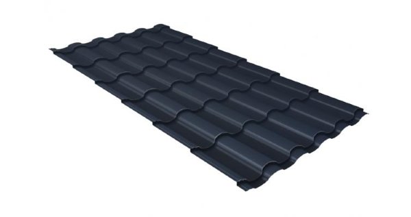 Металлочерепица кредо 0,5 Satin RAL 7024 мокрый асфальт купить в Томске