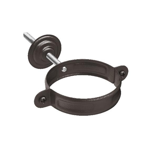 Водосток Aquasistem, Система 150/100 - Хомут для крепления трубы RR 32 Тёмно-коричневый matt купить в Томске