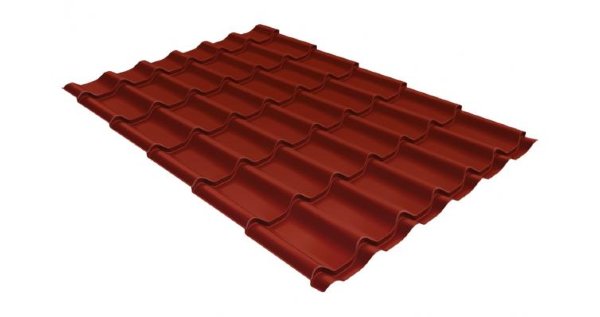 Металлочерепица классик 0,5 Satin RAL 3009 оксидно-красный купить в Томске