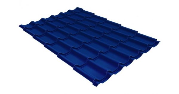 Металлочерепица классик 0,5 Satin RAL 5005 сигнальный синий купить в Томске