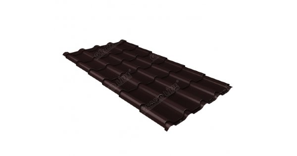 Металлочерепица камея GL 0,5 Quarzit RAL 8017 Metallic купить в Томске