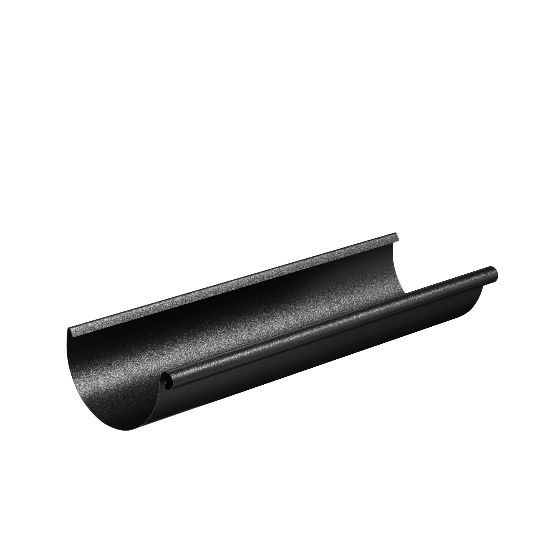 Водосток Aquasistem, система 125x90 - Водосточный желоб 3.00м RAL 9005 Чёрный купить в Томске