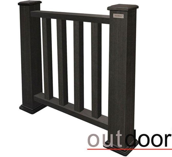 Ограждение из ДПК Outdoor Классик 3D STORM чёрный купить в Томске
