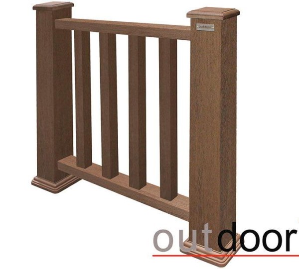 Ограждение из ДПК Outdoor Классик 3D STORM коричневый микс купить в Томске