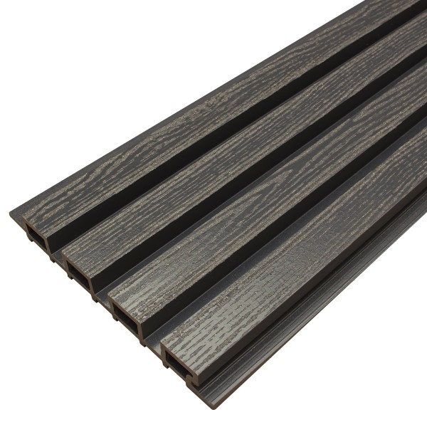 Фасадная доска из ДПК Faynag Wood Рейка Мокрый Асфальт купить в Томске