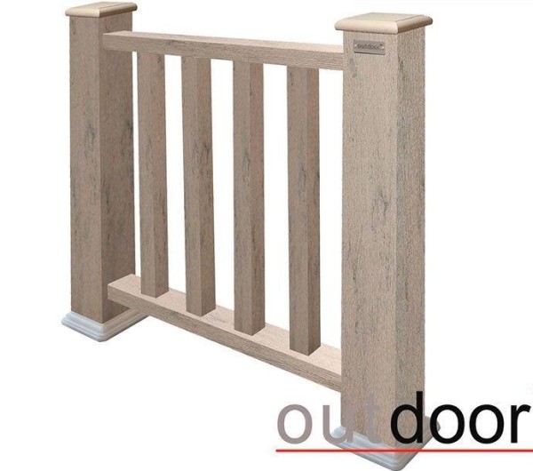 Ограждение из ДПК Outdoor Классик 3D STORM серый микс купить в Томске