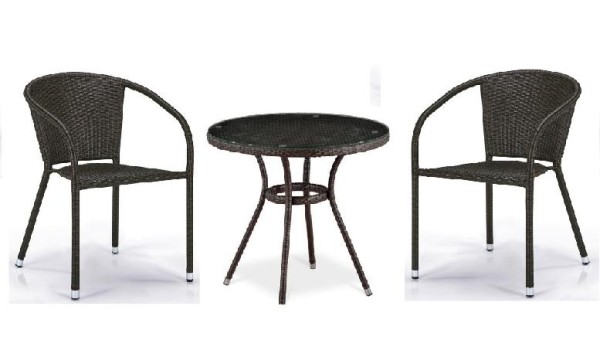 Комплект плетеной мебели AFINA из иск. ротанга Асоль-7 T282ANT/Y137C-W53 Brown 2Pcs купить в Томске