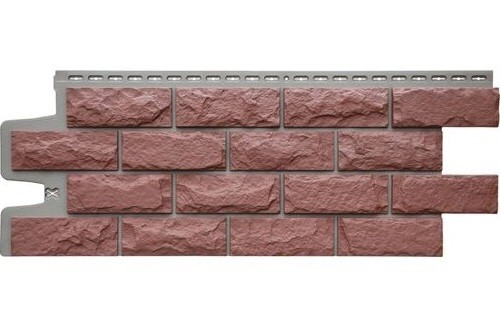 Фасадные панели Grand Line Колотый Камень Корица, Шов тёмно-бежевый купить в Томске