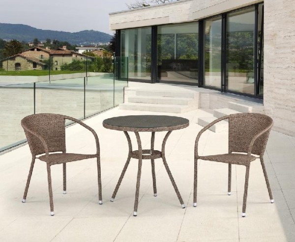 Комплект плетеной мебели AFINA из иск. ротанга T282ANT/Y137C-W56 Light Brown 2Pcs купить в Томске