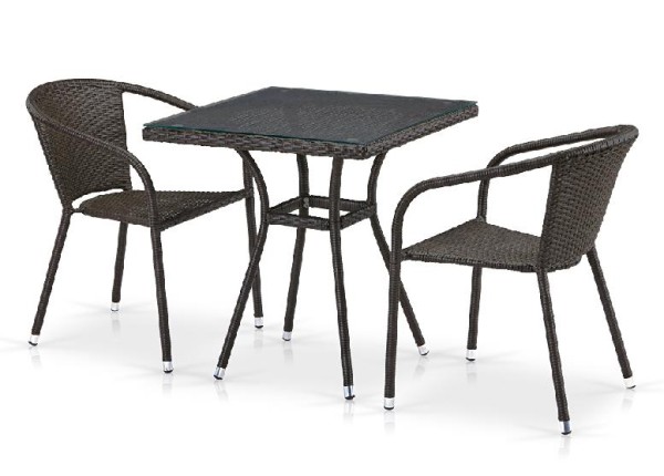 Комплект плетеной мебели AFINA из иск. ротанга T282BNT/Y137C-W53 Brown 2Pcs купить в Томске