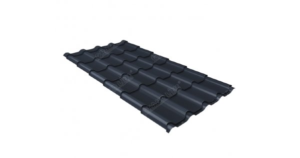 Металлочерепица камея 0,5 Satin RAL 7024 мокрый асфальт купить в Томске