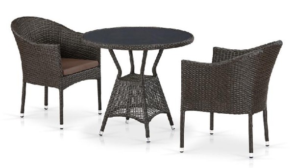 Комплект плетеной мебели AFINA из иск. ротанга T707ANS/Y350-W53 Brown 2Pcs купить в Томске