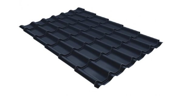 Металлочерепица классик 0,5 Satin RAL 7024 мокрый асфальт купить в Томске
