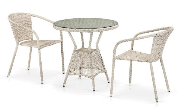 Комплект плетеной мебели AFINA из иск. ротанга T705ANT/Y137C-W85 Latte 2Pcs купить в Томске