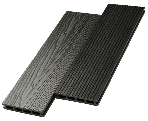 Террасная доска ДПК NanoWood двусторонняя New 3D тиснение + вельвет Графит купить в Томске