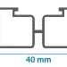 Лага алюминиевая KRONEX 40x15x3000 мм опорная Slim купить в Томске