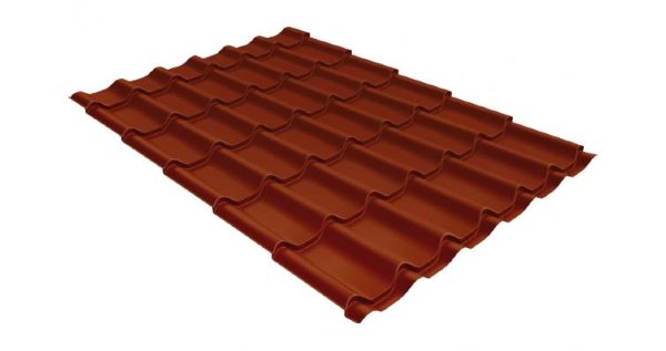 Металлочерепица классик 0,5 Satin RAL 8004 терракота купить в Томске
