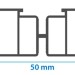 Лага алюминиевая KRONEX 50x25x3000 мм несущая купить в Томске