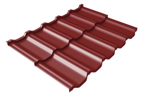 Металлочерепица модульная Квинта Uno Grand Line c 3D резом 0,5 Satin RAL 3011 коричнево-красный купить в Томске