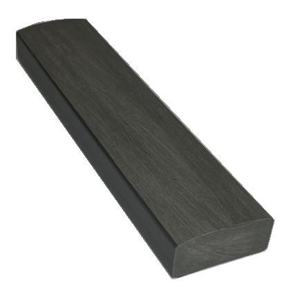 Лавочный брус Ecodecking Некст полнотелый брашированный 70х35 графит купить в Томске