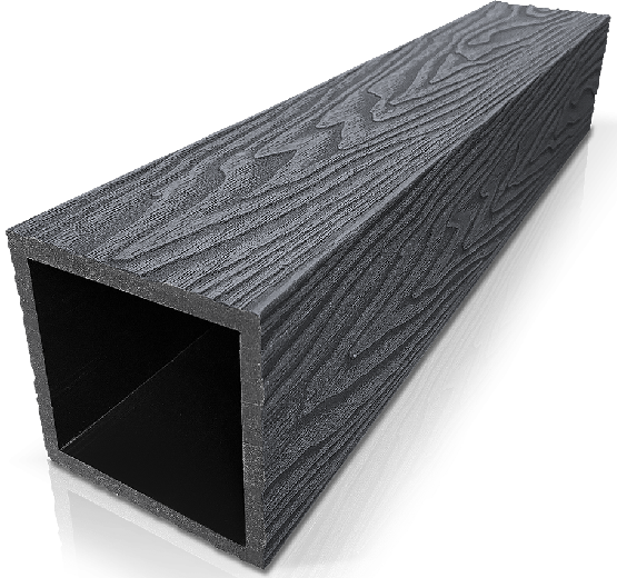 Столб ДПК 3D GardenParkett фактура дерева Графит купить в Томске