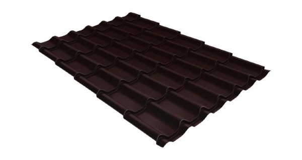 Металлочерепица классик 0,5 Satin RAL 8017 шоколад купить в Томске