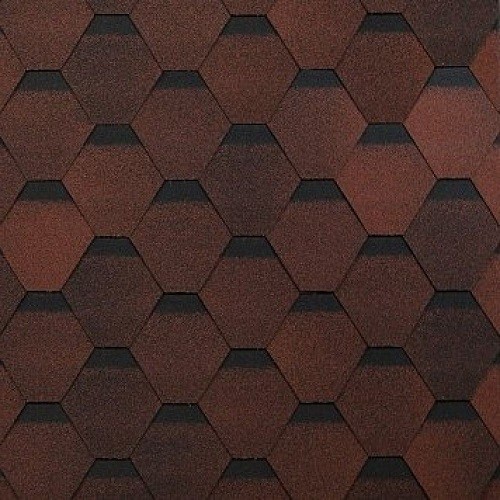 Гибкая черепица Shinglas, коллекция Оптима – Красный купить в Томске