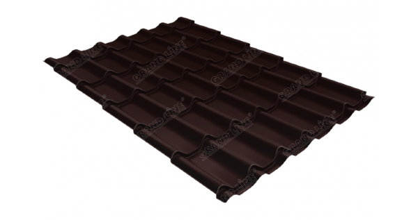 Металлочерепица классик GL 0,5 Quarzit RAL 8017 шоколад Metallic купить в Томске