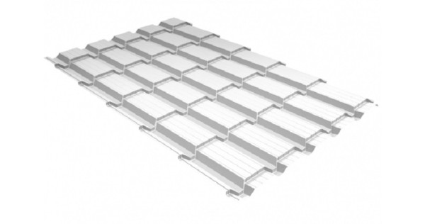 Металлочерепица GL квадро профи 0,45 PE RAL 9003 сигнальный белый купить в Томске